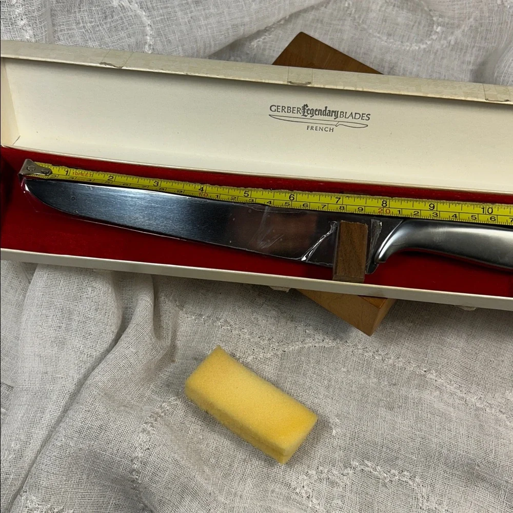 Vintage Gerber legendary blades French knife never used still in original box